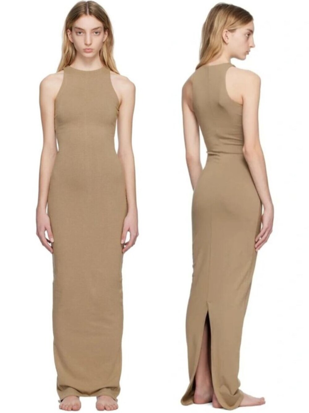 SKIMS Taupe Outdoor Basics Tank Dress In Desert Size Small